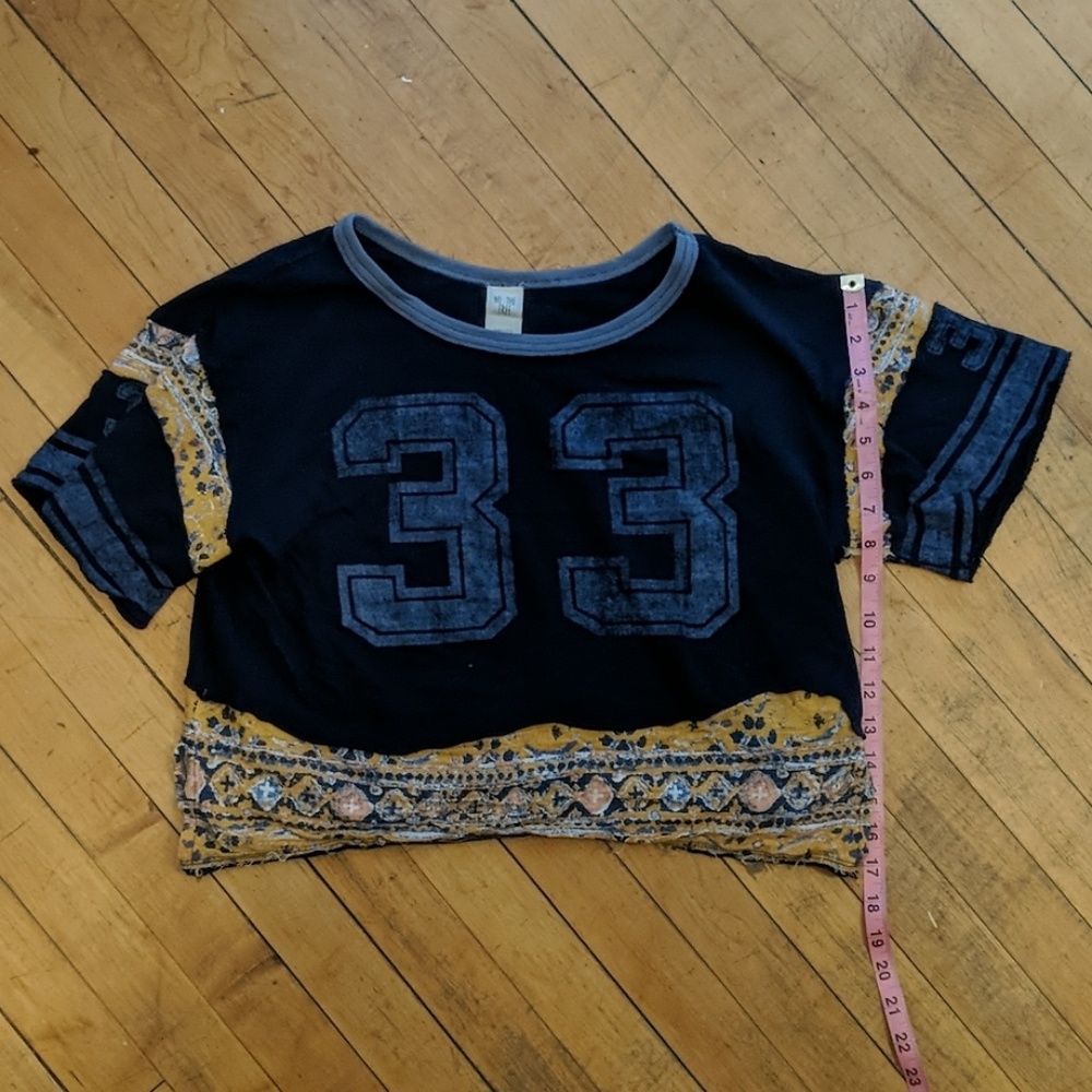 Free people crop top football tee